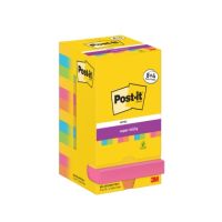 Post-it Haftnotiz 654-SSCARN-P8+4 76x76mm 90Bl farbig 12 Stück