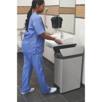 Rubbermaid Tretabfalleimer Slim Jim 1901993 Pedal seitlich Metall 50l