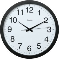 Hama Wanduhr PG-400 Jumbo 00186386 geräuscharm schwarz