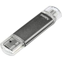 Hama USB-Stick FlashPen Laeta Twin 00123926 64GB 10MB/s USB 2.0 grau