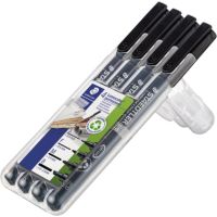 STAEDTLER Folienstift Lumocolor 31-9WP4GS 0,4-2,5mm schwarz 4 Stück