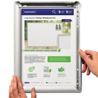 Deflecto Wandprospekthalter SFA4S A4 Klapprahmen silber