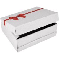 ColomPac Geschenkbox Exclusiv CP068.92/02 rote Schleife weiß