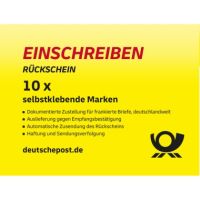 Briefmarke Einschreiben/Rückschein national 4,85? 10 St.