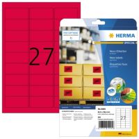 HERMA Etikett 5045 63,5x29,6mm neonrot 540 Stück