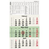 ZETTLER Dreimonatskalender 956-0700 Jahr 2024 3 Monaten auf 1 Seite