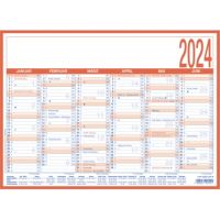 ZETTLER Tafelkalender 908-1315 Jahr 2024 6 Monaten auf 1 Seite 29,7x21cm 