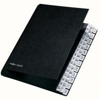 PAGNA Pultordner 24441-04 DIN A4 1-31/1-12 44Fächer Hartpappe schwarz