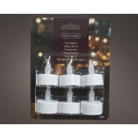 LUMINEO Teelicht LED Plastik Indoor 482264 Batterie 6St weiß