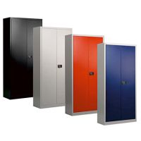 Bisley Flügeltürenschrank Universal E782A04B6506 5OH l.gr/kardinalrot