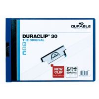 DURABLE Klemmmappe DURACLIP 224607 A4quer 30Bl d.blau