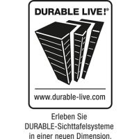 DURABLE Namenschild 810119 90x54mm Kunststoff transparent 50 Stück
