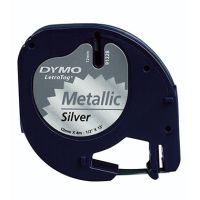 DYMO Schriftbandkassette LetraTag S0721750 12mmx4m schwarz auf si