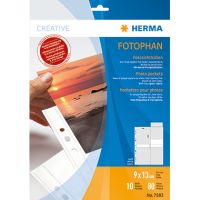 HERMA Fotohülle Fotophan 7583 für 13x9cm weiß 10 Stück