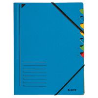 Leitz Ordnungsmappe 39070035 DIN A4 7Fächer farbig Karton blau