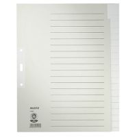 Leitz Register 12200085 blanko DIN A4 20teilig Papier grau