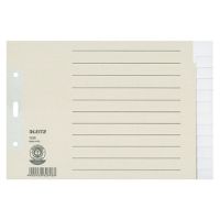 Leitz Register 12260085 DIN A5 quer blanko volle Höhe 100g Papier grau