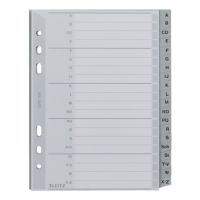 Leitz Register 12650000 A-Z DIN A5 16,5x21cm 20Bl. PP grau