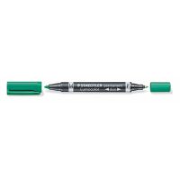 STAEDTLER Permanentmarker Lumocolor duo 348-5 0,6mm/1,5mm grün