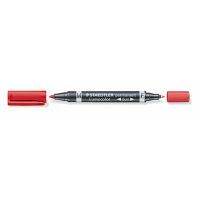 STAEDTLER Permanentmarker Lumocolor duo 348-2 0,6mm/1,5mm rot