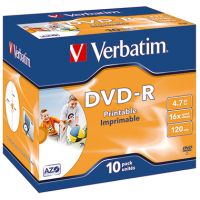 Verbatim DVD-R 43521 16x 4,7GB 120Min. Jewelcase 10 Stück