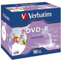 Verbatim DVD+R 43508 16x 4,7GB 120Min. Jewelcase 10 Stück