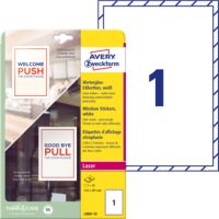 Avery Zweckform Hinterglas-Etikett A4 ws 10St