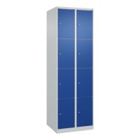 C+P Schließfachschrank Classic PLUS 2x4Fächer 1850x600x500mm l.gr/l.bl