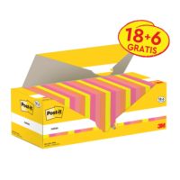 Post-it Haftnotiz 654-COL-VP24 76x76mm 100Bl. sort. 24St.