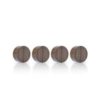 magnetoplan Magnet Wood Series Circle 1665451 30mm Walnuss 4St