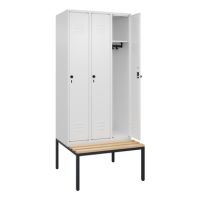 C+P Spind Classic PLUS 3Abteile 2120x900x815mm ws/ws