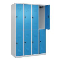 C+P Spind Classic PLUS doppelt 4Abteile 1850x1200x500mm l.gr/l.bl