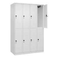 C+P Spind Classic PLUS doppelt 4Abteile 1850x1200x500mm ws/ws