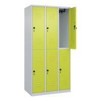 C+P Spind Classic PLUS doppelt 3Abteile 1850x900x500mm l.gr/c.gn