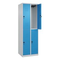 C+P Spind Classic PLUS doppelt 2Abteile 1850x600x500mm l.gr/l.bl