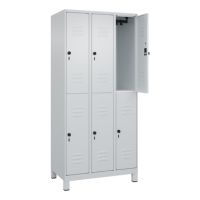 C+P Spind Classic PLUS doppelt 3Abteile 1950x900x500mm l.gr/l.gr