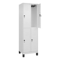 C+P Spind Classic PLUS doppelt 2Abteile 1950x600x500mm ws/ws