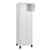 C+P Schließfachschrank Classic PLUS 2x5Fächer 1950x600x500mm ws/ws