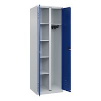C+P Garderobenschrank Classic PLUS 2Abteile 1850x600x500mm l.gr/e.bl