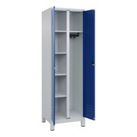 C+P Garderobenschrank Classic PLUS 2Abteile 1950x600x500mm l.gr/e.bl