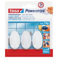 tesa Powerstrips System-Haken/57533-00016-00, weiß, oval, Inh. 3