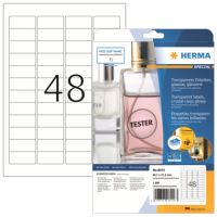 HERMA Folienetikett 8016 45,7x21,2mm transparent 1.200 Stück