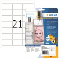 HERMA Folienetikett 8017 63,5x38,1mm transparent 525 Stück