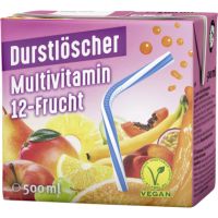 Durstlöscher Multivitamin 12Früchte 27575 TetraPak 0,5l 12St