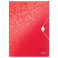 Leitz Eckspannermappe WOW 45990026 DIN A4 3Klappen PP rot