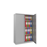 Phoenix Stahlschrank SCL1491GGK 2Türen 3Böden gr/gr Schlüssel