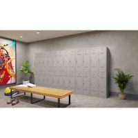 Phoenix Schließfach-Spind PL1230GGK 2Türen gr/gr Schlüsselschloss