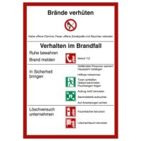 Marahrens Hinweisschild Brände verhüten K160.02.208 DIN14096
