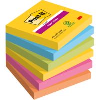 Post-it Haftnotiz Super Sticky 6546SR 76x76mm sort. 6 Stück