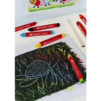 Faber-Castell Wachsmalstift Jumbo 120011 farbig sortiert 12 Stück